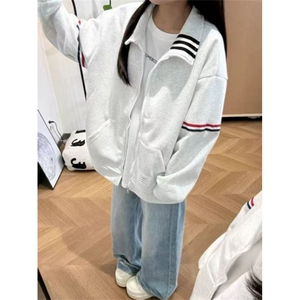 慵懒风立领卫衣外套女秋季宽松学生休闲棒球服夹克上衣W876