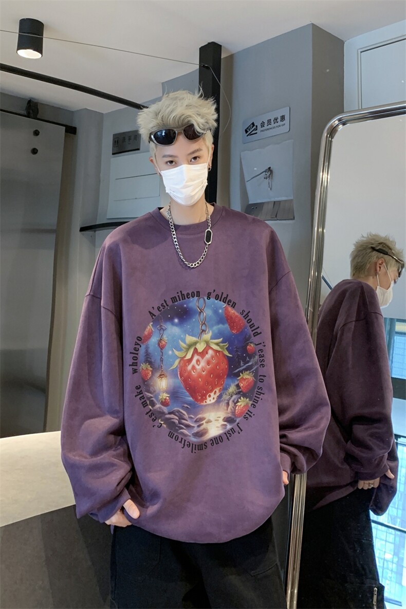 秋装复古美式水洗做旧重磅麂皮绒卫衣301B-JB1505-p45,男装卫衣,星座301B