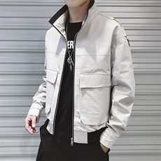 2021初春外套时尚百搭棒球服潮流翻领夹克男DS314T，男装夹克，电商A102