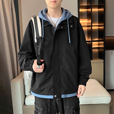 秋季现货假两件夹克男二开三防冲锋衣外套DSA157B-JK763-P68，男装夹克，电商A157B