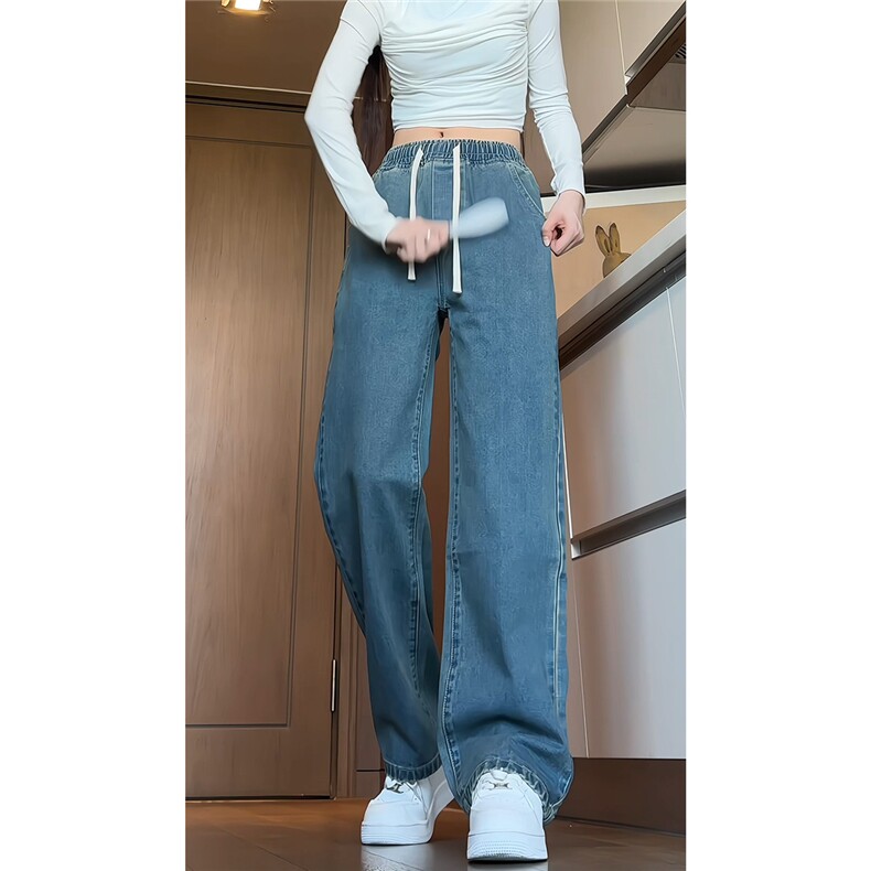 不断货，深度库存！水洗牛仔裤男宽松直筒裤子A080-9291-P35图片
