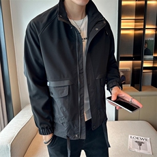 2023秋季新款夹克外套男时尚潮牌拼料立领上衣jk9817-p115，男装夹克，电商D303