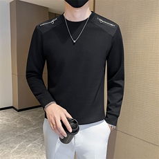 店主风秋冬季男士简约时尚套头卫衣男修身301A-1/W01/P58控78，男装卫衣，星座301A-1