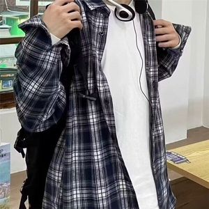 DC002-P35早秋季新款潮流百搭青少年休闲宽松工装衬衣-网图现货图片