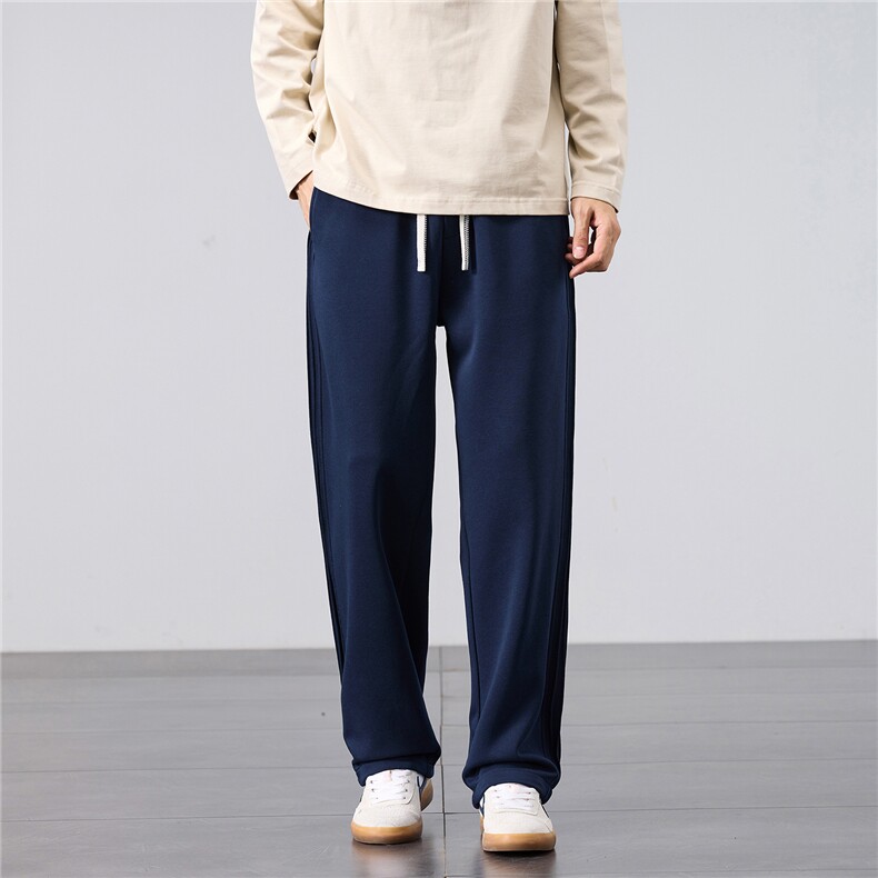2025秋季新款直筒休闲裤潮流垂感宽松百搭松紧腰运动卫裤M553-P40图片