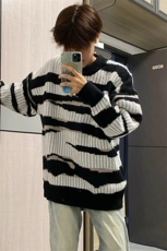 [有货]条纹毛衣慵懒风针织衫外套MY07特P46，男装针织衫/毛衣，星座908-1