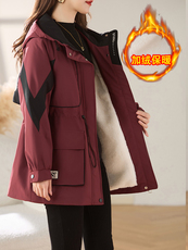 现货！加绒加厚2025年冬季新款棉衣女派克服，女装棉衣/棉服，慕咨