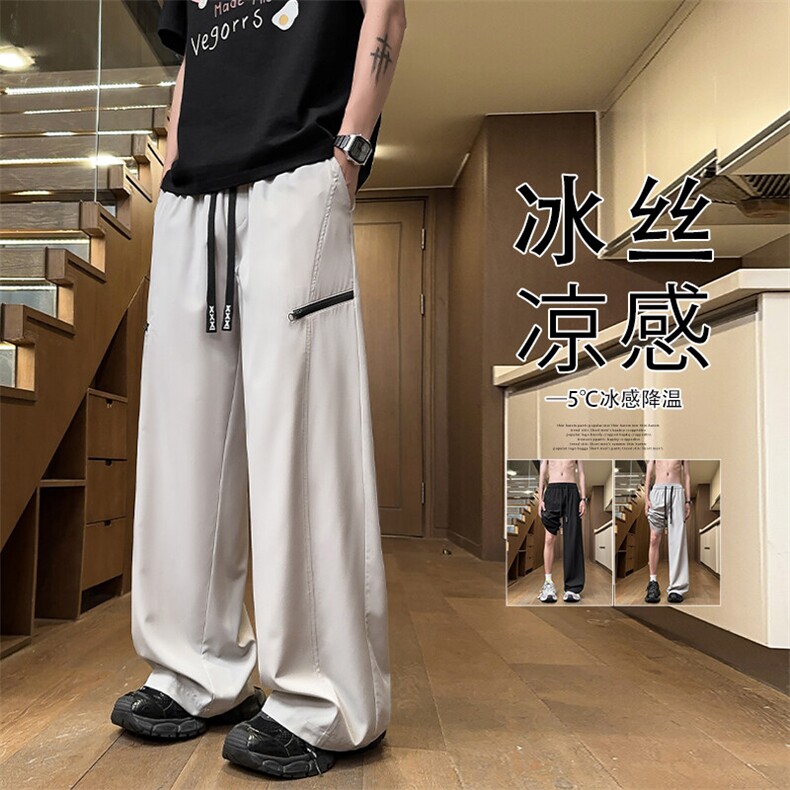2025 夏季新款 内景四面弹工装冰丝裤M-5XL HK25410-特P30图片
