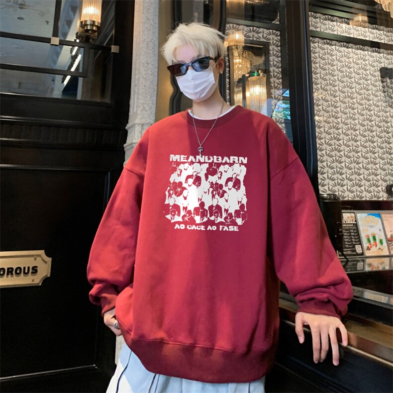 ！圆领卫衣男装港风长袖T恤男外套男WY247-特P23,男装T恤,电商B367