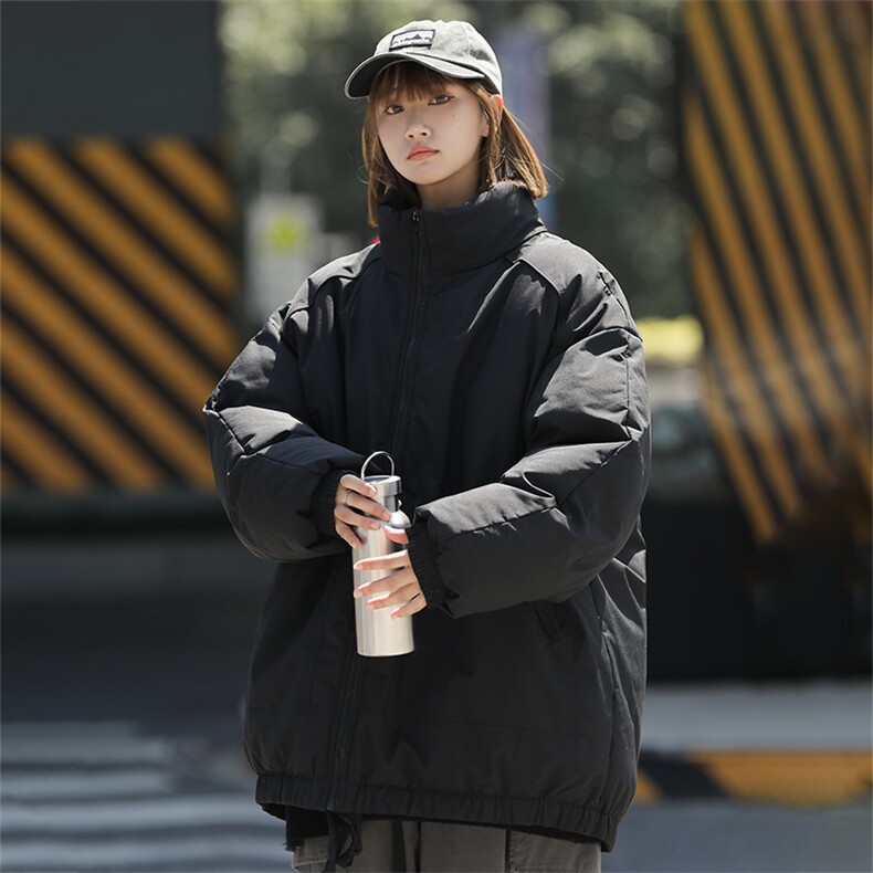 现货冬季美式休闲加厚雪山外套夹克立领纯色三防户外工装棉服,男装夹克,电商A486