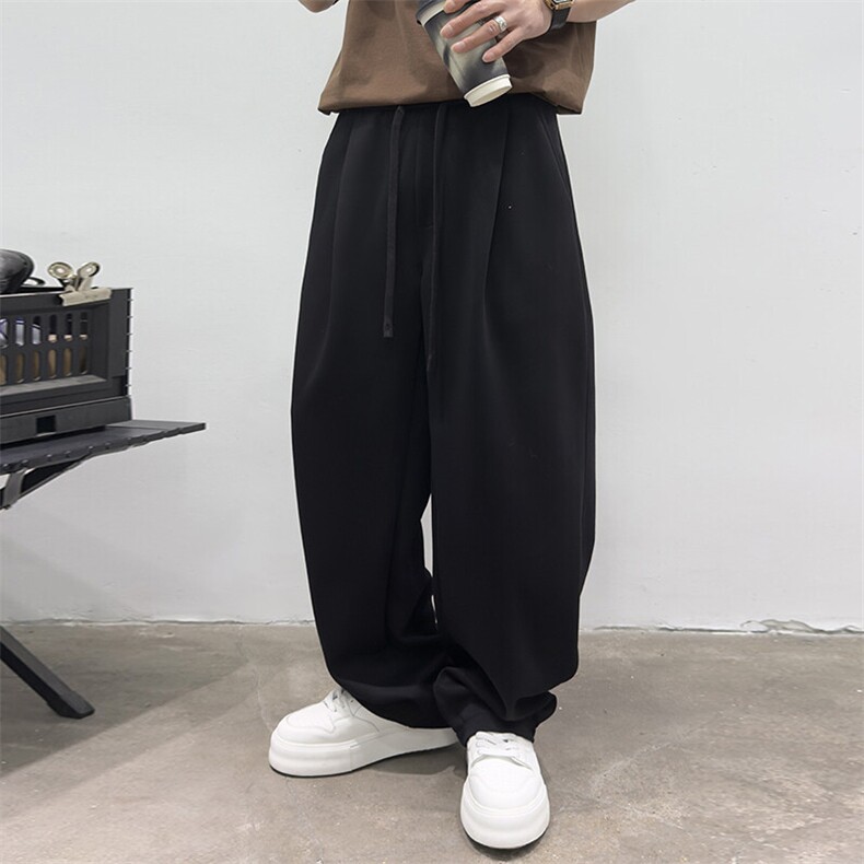 安可拉红休闲裤子男士春秋冬季2025新款弯刀男裤运动卫裤9356P80,男装休闲裤,电商B332-1