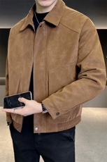 夹棉加厚宽松麂皮绒定制高端面料秋冬外套夹克男C317-986-P198，男装夹克，电商C317