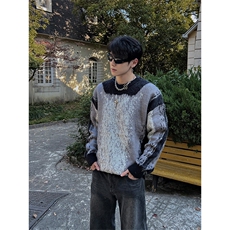 博主，用图不拿货哦cleanfi毛衣男慵懒风针织衫MY01-P70，男装针织衫/毛衣，星座1007（原301D）