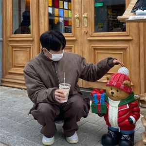 816B-JK113-P115 韩男士短款宽松夹克外套图片