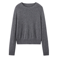 2025秋冬云朵感山羊绒女圆领宽松慵懒风套头山羊绒100%针织衫，女装羊绒衫，阿舍尔精品