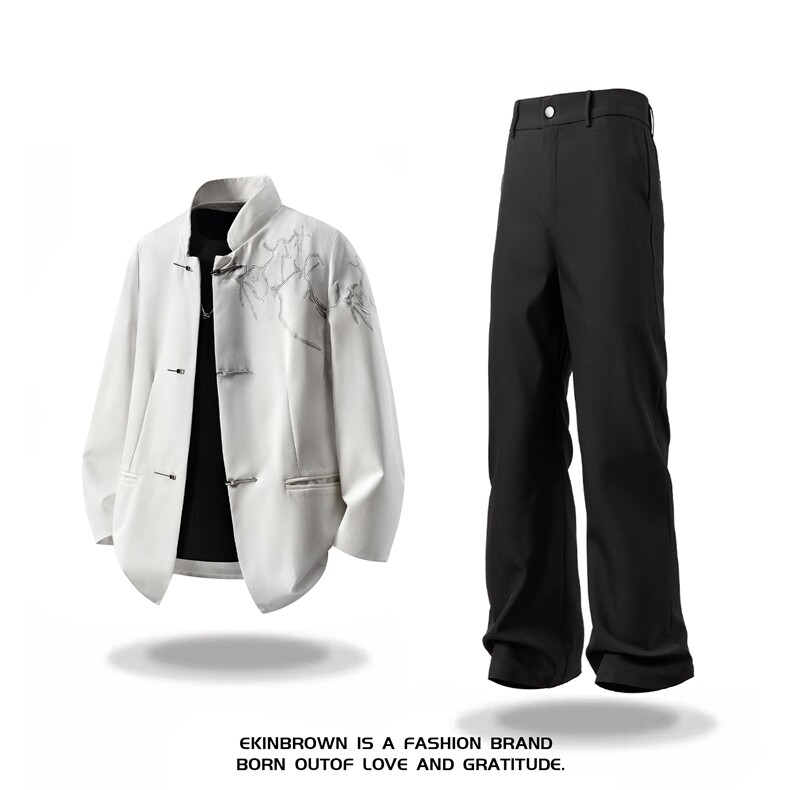 西服立体绣95%绦纶5%氨纶M-5XL大码XF78058P90控139西裤78151P45，男装西服，星座227-7