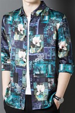 BB3959钱塘2020-2新款男士衬衫商务休闲长袖花衬衣P300，男装衬衫，钱塘207-2