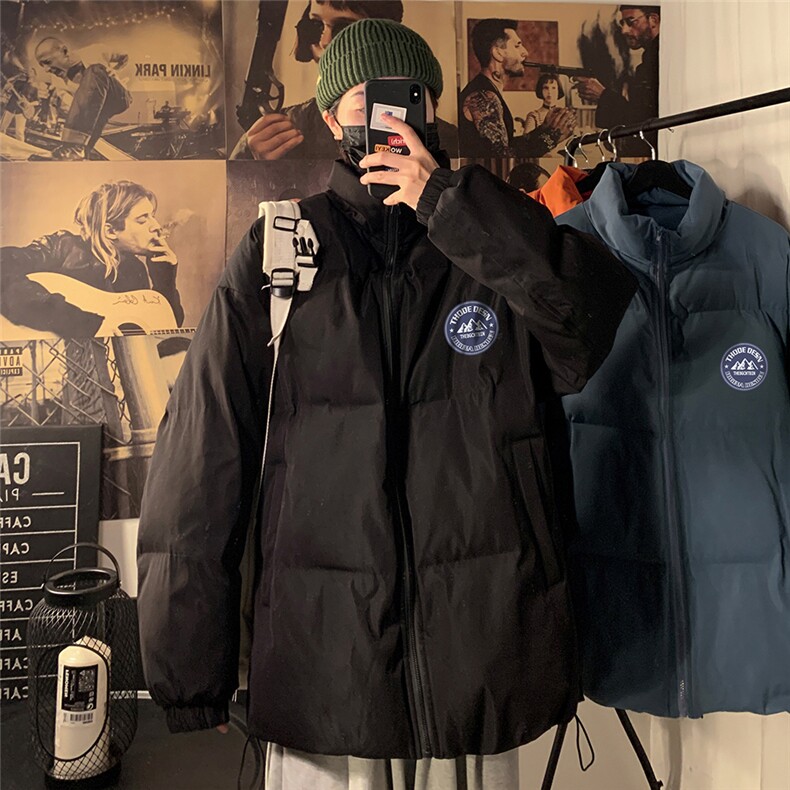 秋冬新款韩版加绒加厚保暖立领宽松棉服外套男MY2050P95控118,男装棉衣,电商A268A