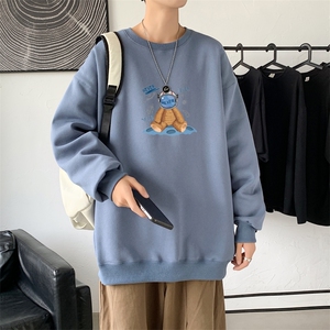 Y2472P38春秋季新款圆领卫衣男宽松套头衫港风休闲外套ins潮图片