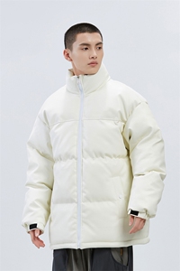 潮牌无影墙新款亮皮防水立领棉服潮流保暖棉衣M083-P100控139图片
