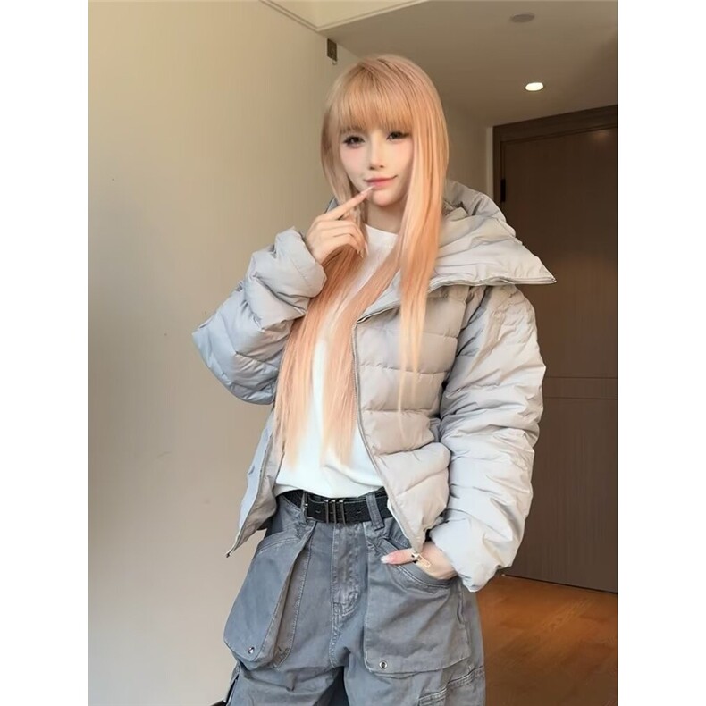 原宿潮流新款冬百搭户外轻薄保暖棉服内搭外穿连帽显瘦外套女流行,男装棉衣,星座506A