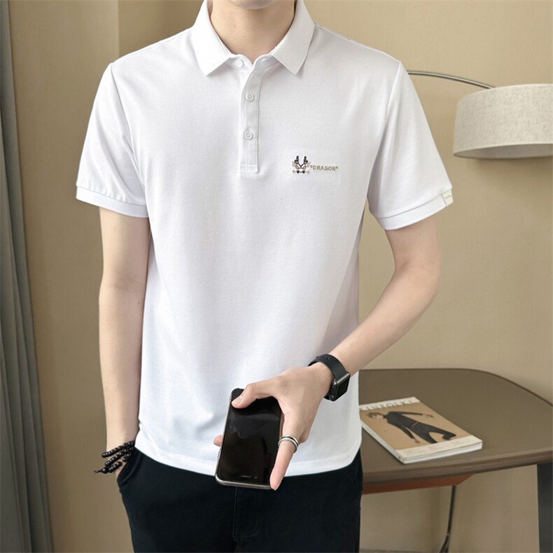 polo衫短袖男士2025夏季新款修身半袖T恤翻领夏装店主无头风,男装T恤,星座414（原B263）