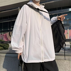 夏季日系潮流新款风衣男ins标准潮青春流行连帽防晒衣，男装夹克，星座716-3