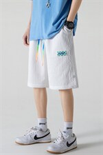 2023夏字母纹路创新面料开叉排扣休闲无影墙五分短裤DK28851-P35，男装休闲裤，电商A082