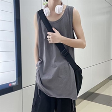 无袖背心男士夏季潮牌健身运动坎肩衣服打底男装白色短袖t恤，男装背心/马甲，星座218-1（原230）