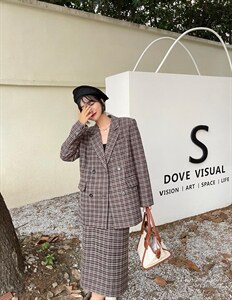 高品质格纹套装,女装职业装,Balance Studio