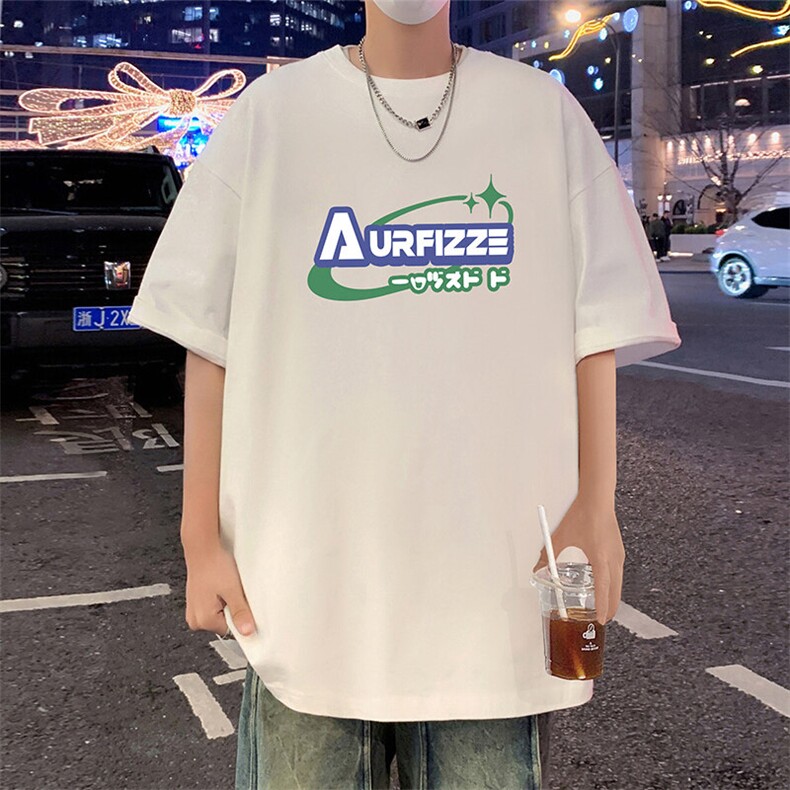 T807宽松短袖T恤男夏季2025新款半袖港风chic潮牌男生体恤衫图片