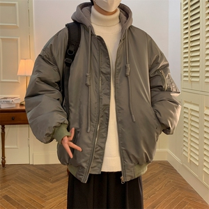 2022新款衣加厚保暖潮流棒球服服冬装假两件工装 G01-P148图片