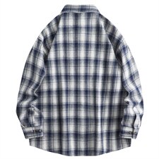 春季新款（跨境电商）格子男女情侣款潮流宽松格纹衬衣，男装衬衫，星座1107-1