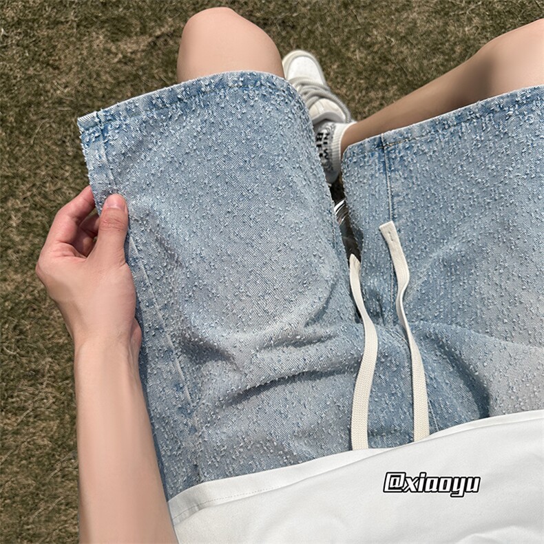 XZ616 夏季新款提花牛仔短裤 TY2479 P45控58图片