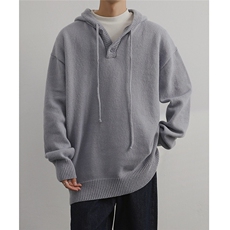 美式复古慵懒风连帽毛衣男设计感小众宽松痞帅线衣冬WL5500-P45，男装针织衫/毛衣，星座1008