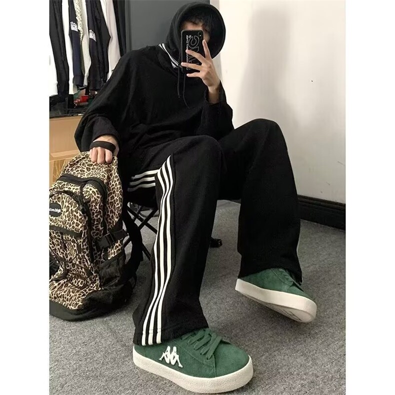 休闲裤男韩版潮流百搭裤子夏季薄款坠感阔腿拖地长裤CAN12，男装休闲裤，星座516A