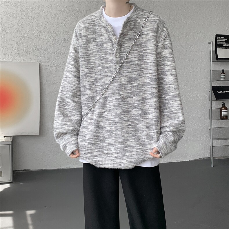 WY5541-P38特大码情侣彩色亨利领长袖卫衣建议零88,男装卫衣,电商D232