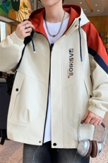 美式开衫秋冬季外套男宽松潮流帅气加绒加厚夹克冬A436-6805-P85，男装夹克，电商A436