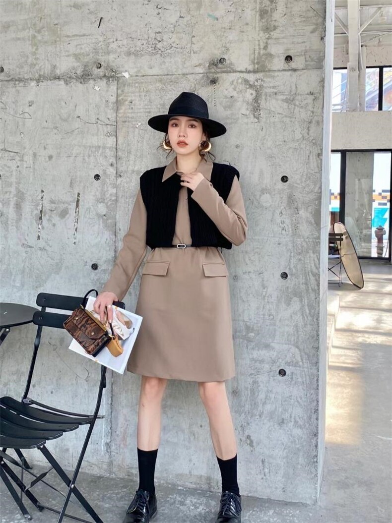 【现货】两件套气质连衣裙，女装连衣裙，芷炫