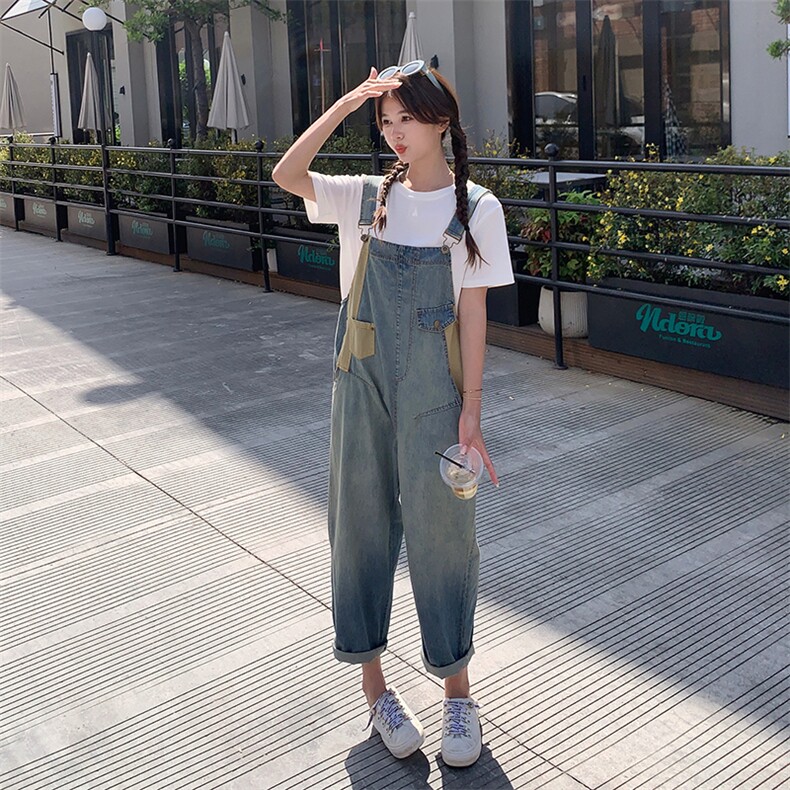 2025年夏装新款背带裤两件套套装连体裤2C133-996-P125-K178,女装套装/套裙,2C133