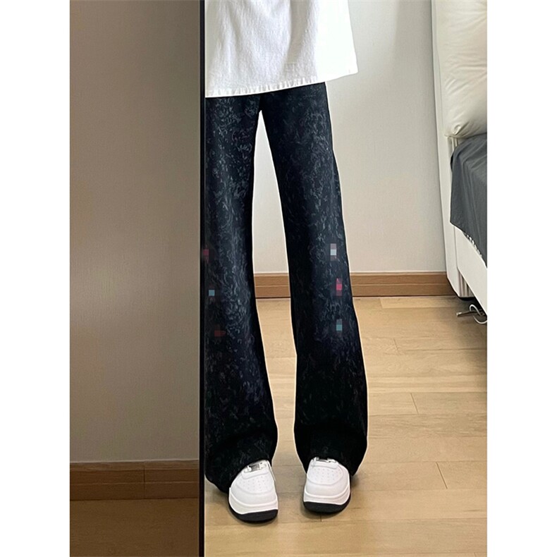 春装高品质扎染刺绣工艺弯刀卫裤男重磅复古垂感休闲运动裤阔腿裤,男装休闲裤,电商A486