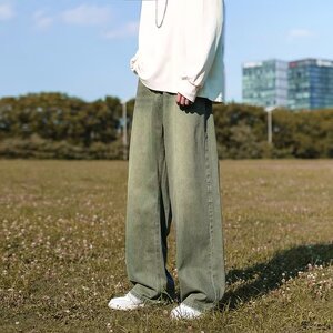 牛仔裤男秋季潮大码休闲裤子高街N5005P45图片