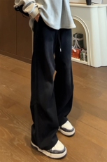 美式复古水洗休闲裤显瘦加绒加厚卫裤男K8687JR（加绒）-特价P49，男装休闲裤，电商A007