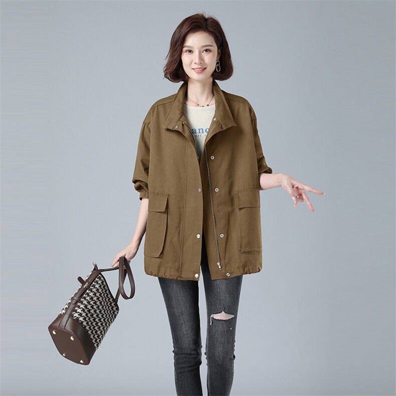 2023秋款新品734款风衣----全年备货----加了黑色-M-3XL,女装风衣,秋牧寒烟