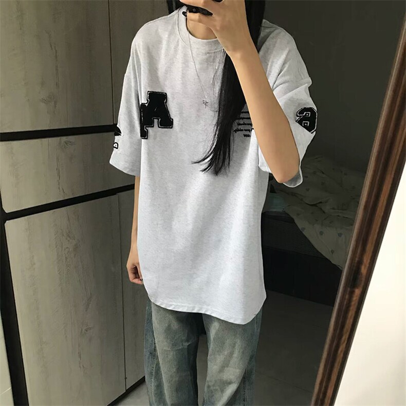 万针全刺绣工艺抖音得物高品质260克重磅纯棉双纱美式高街短袖T恤,男装T恤,电商A486