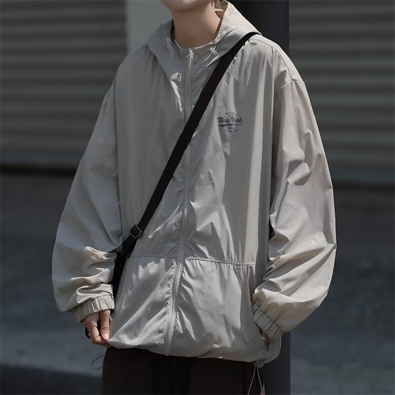 防晒衣男韩版潮流连帽字母帅气2024夏季新款ins宽松外套W4823-P37,男装防晒衣,星座412-3