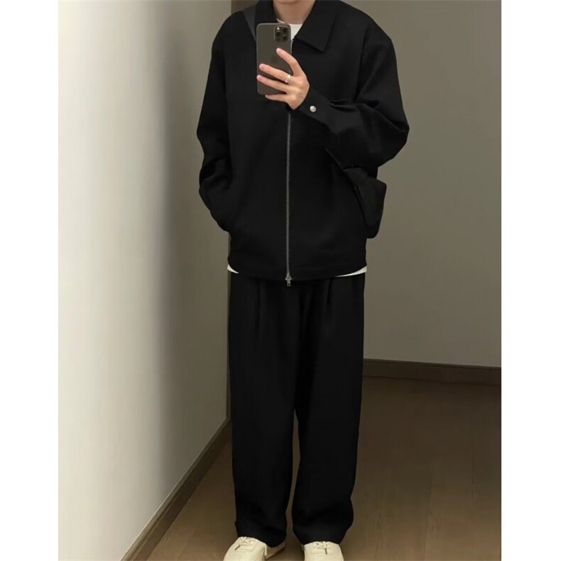 港风秋款男夹克衫行政夹克开衫拉链外套加大码S-5XLJK0045P73,男装夹克,星座1013-1
