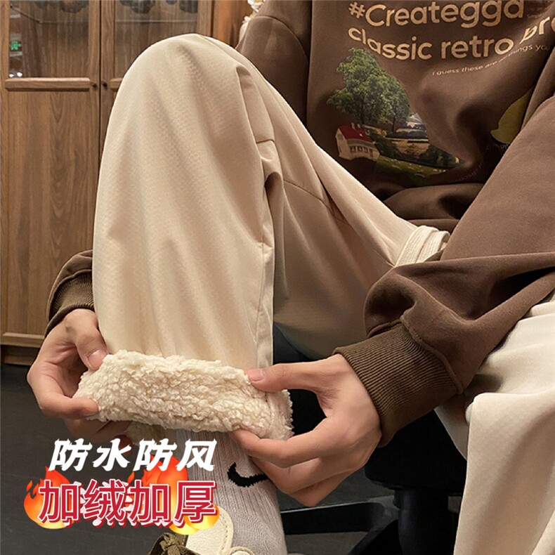 冬季羊羔绒加绒防水防风休闲裤715-6-BX21P55(控78）图片