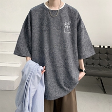 风复古亚麻短袖男棉麻t恤男半袖ZT71430-P35，男装T恤，电商A040