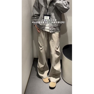 网图弯刀毛呢卫裤男款美式高街cleanfit裤子褶皱工装KZA401-特P52图片